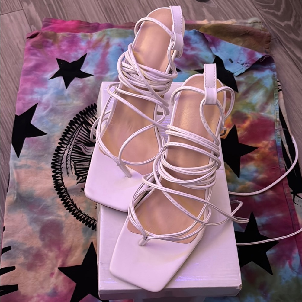 White Strappy Sandals